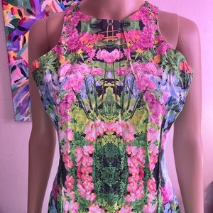 Zara Nwt Print Dress Large